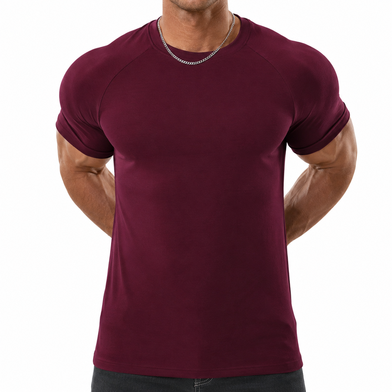 👕 Men Slim-Tapered Raglan T-Shirt Premium Wrinkle-Resistant Breathable Tee ⚡