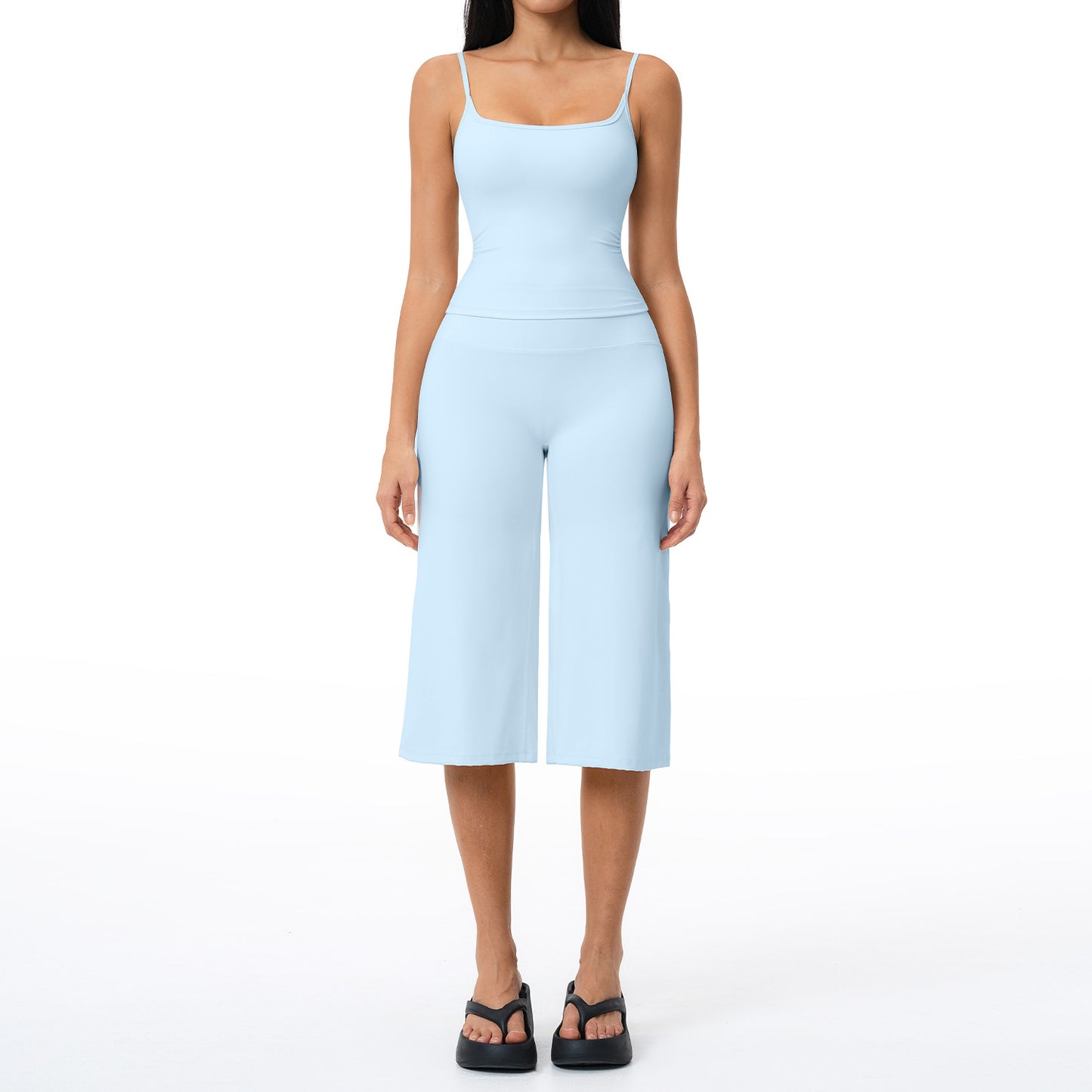 🧘 Women's 2-Piece Tank & Cropped Wide-Leg Activewear Set ✨