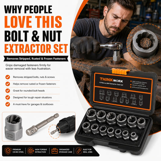 🧰13+1 PCS Bolt & Nut Extractor Set🔩