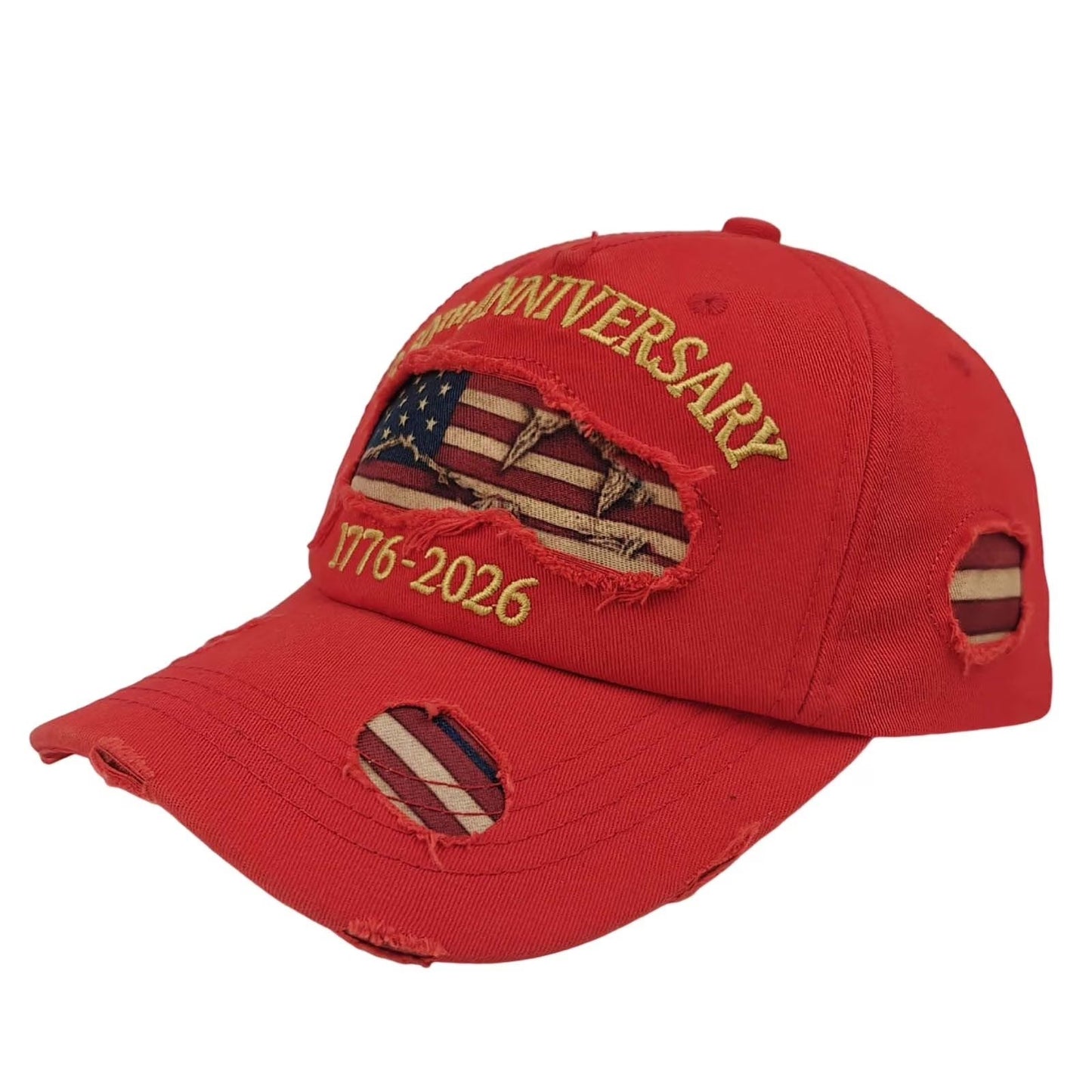 🧢🇺🇸 1776–2026 250th Anniversary Denim Cap | Patriotic Adjustable Hat