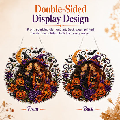 🔮DIY Witch Diamond Painting Suncatcher Ornament 🎃