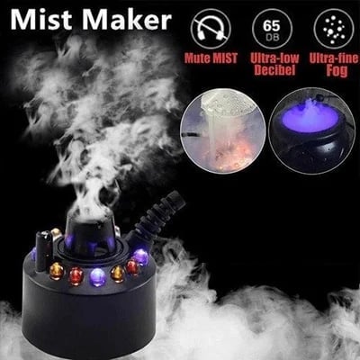 🎃 12 LED Ultrasonic Mist Maker Fogger for Halloween Décor ✨