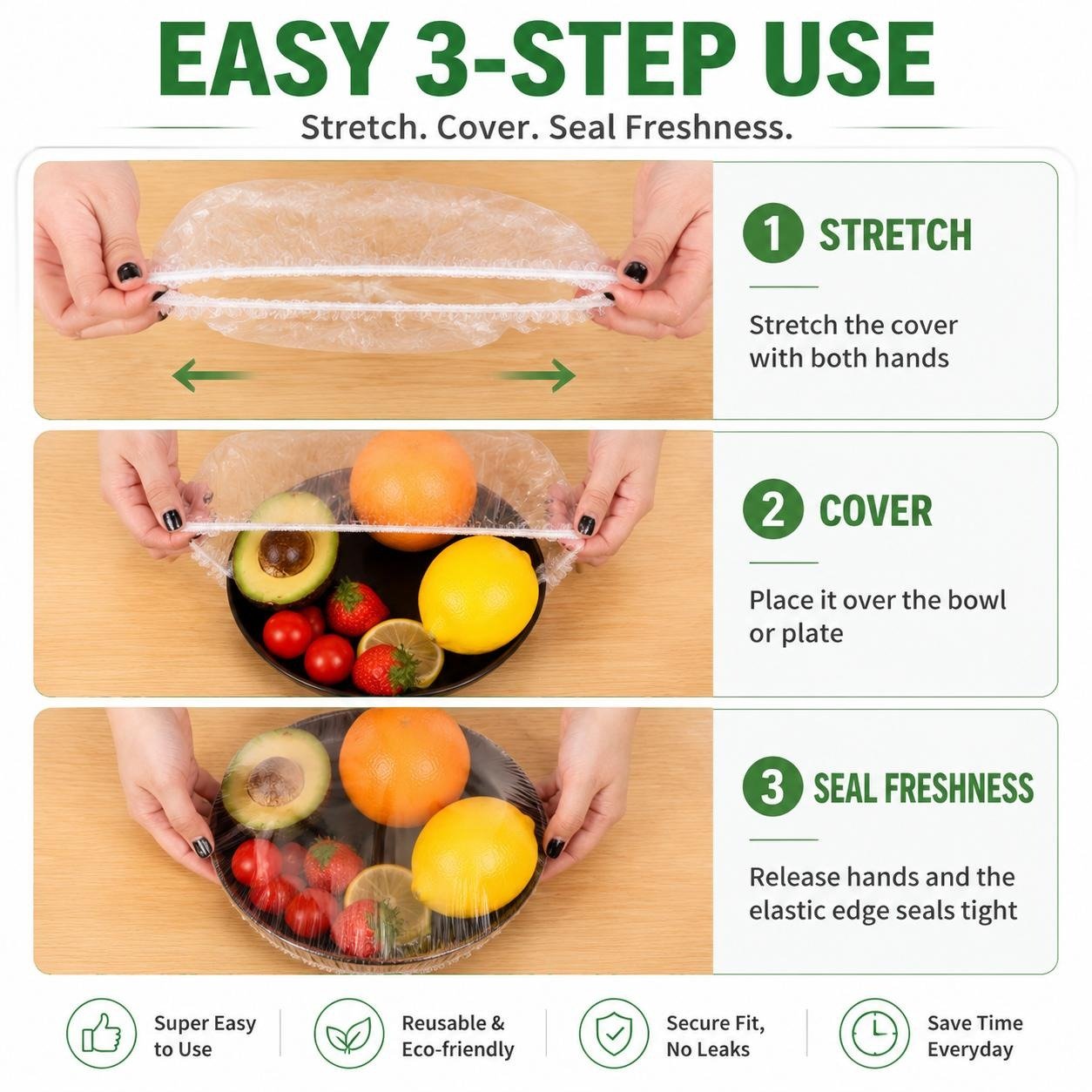 200Pcs Elastic Bowl Covers for Food Storage & Bread Proofing