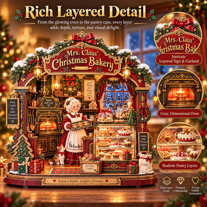 🎄 Mrs. Claus Christmas Bakery DIY Shadow Box Kit