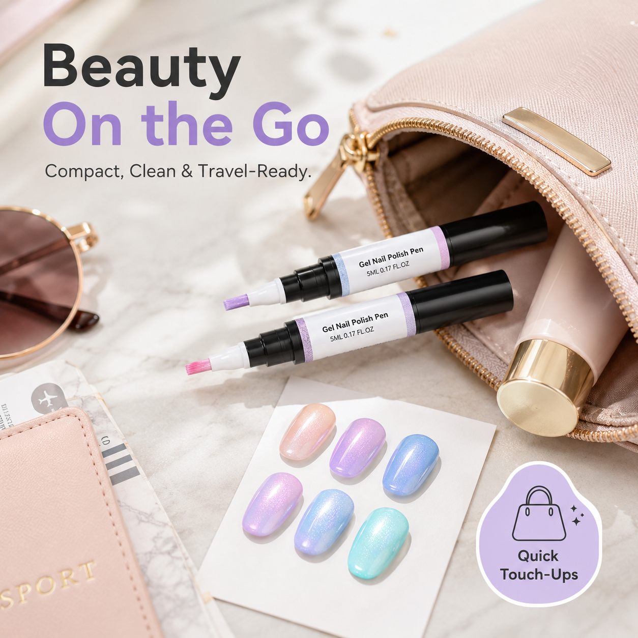 ⚡50K+ Sold💅 5-in-1 Gel Nail Polish Pen – Salon-Style Shimmer Manicure at Home