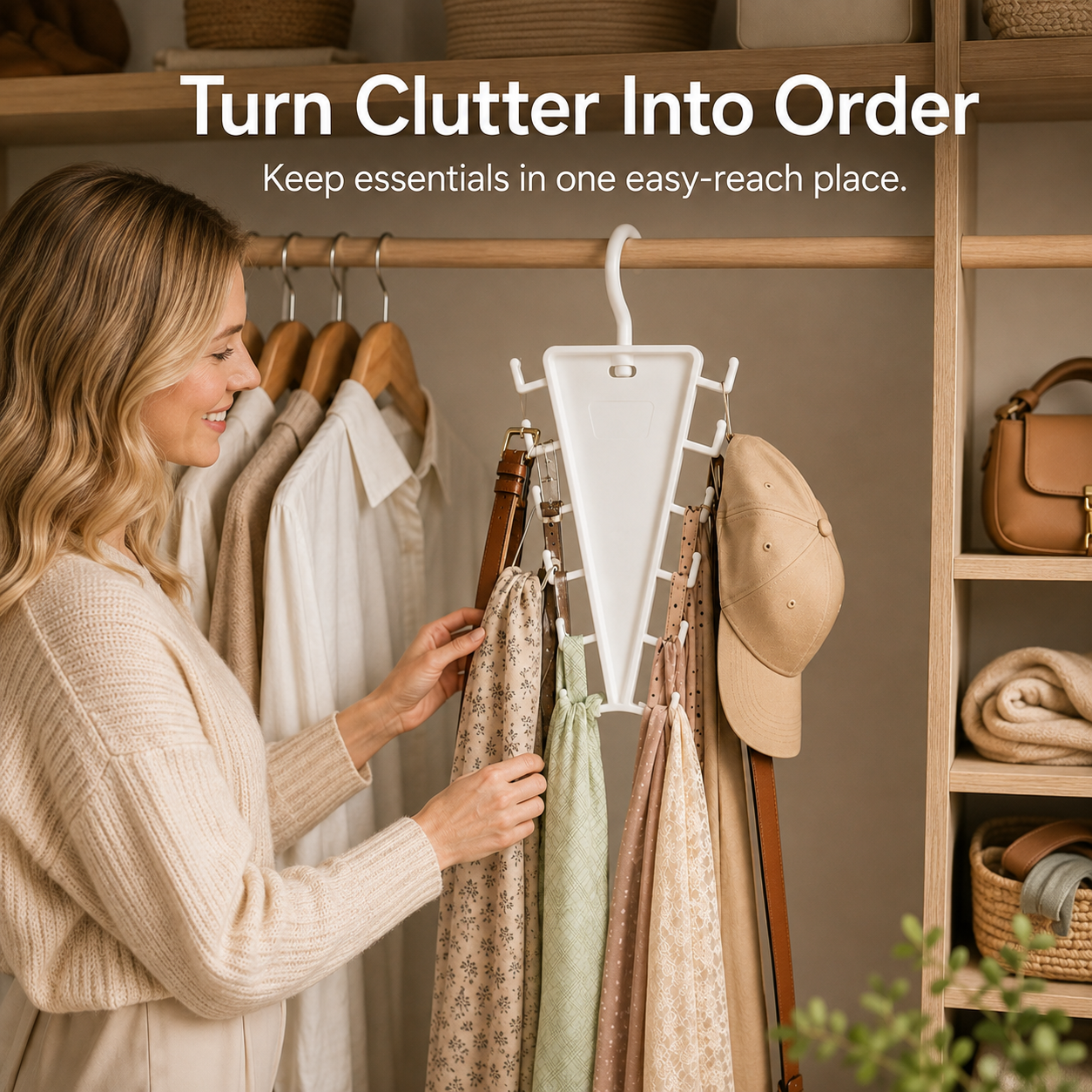 🎁 BUY 1 GET 1 FREE! 👔 12-Hook Rotating V-Hanger ✨