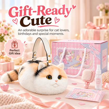 🐱 Plush Cat Handbag – Ultra-Soft Kitty Purse for Cat Lovers & Cute Everyday Outfits