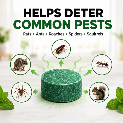 🌱 24-Pack Natural Peppermint Oil Pest & Rodent Repellent Pucks 🐭