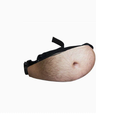 😂 Funny Realistic Big Belly Waist Bag – Novelty Dad Bod Fanny Pack 🎁