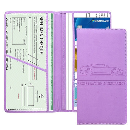 🚗 PU Leather Car Document Organizer – Keep Registration & Insurance Cards Neat ✨