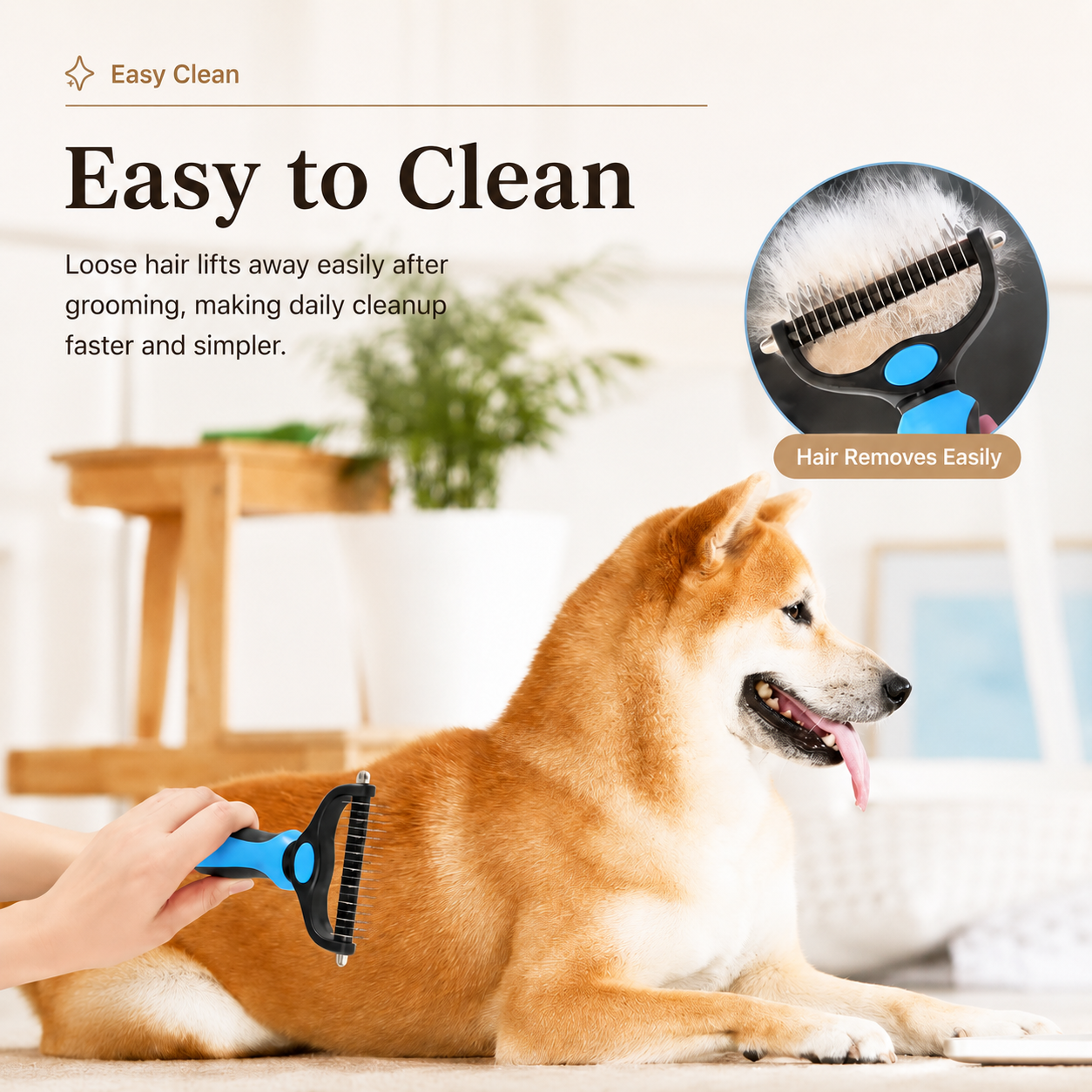 🔥 2-in-1 Pet Undercoat Rake - Say Goodbye to Mats! 🐕