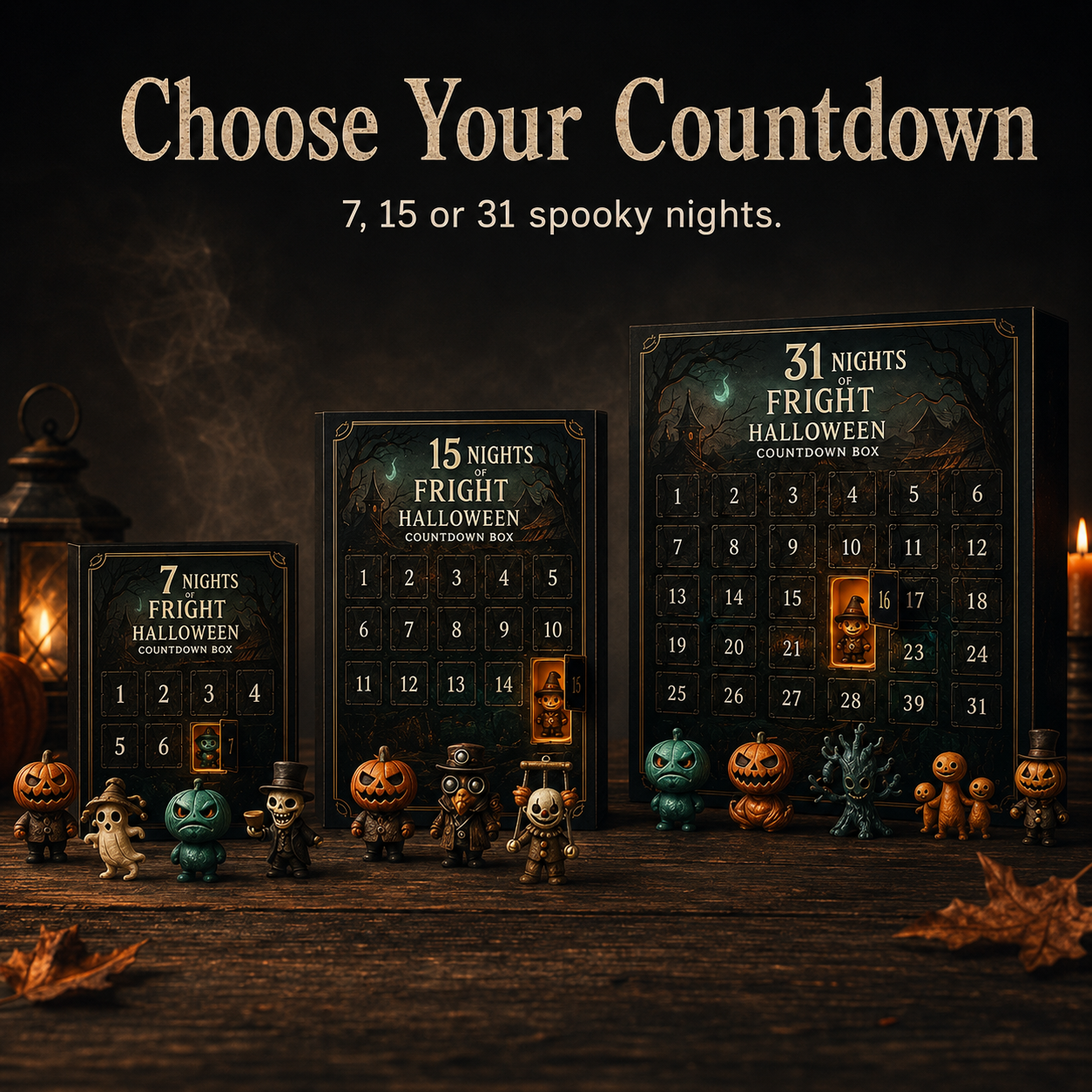 🎃 Halloween Advent Calendar Countdown Box with Collectible Figures 👻
