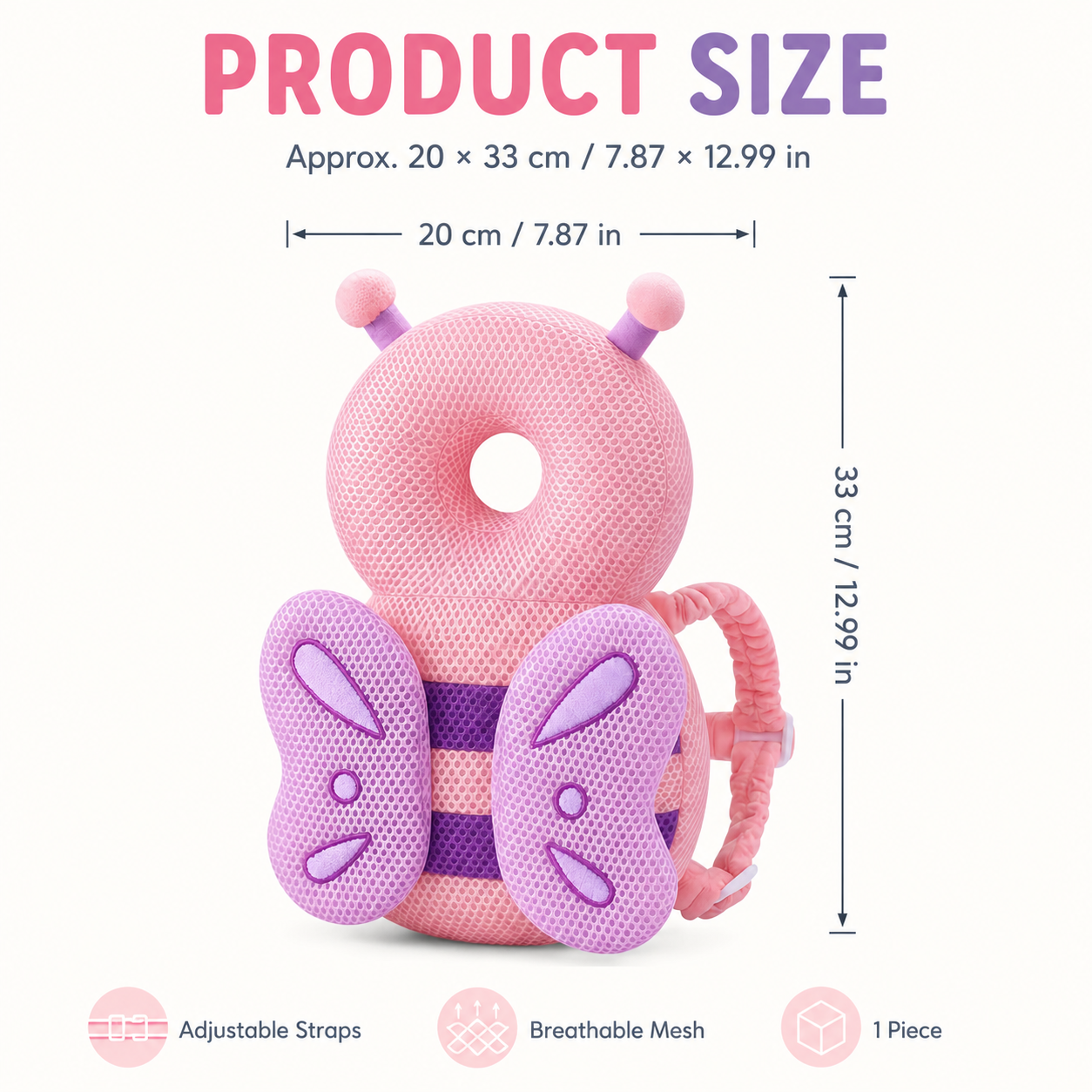 👶 Baby Head Protection Cushion Pad Toddler Walking Crawling Safety Pillow 🦋