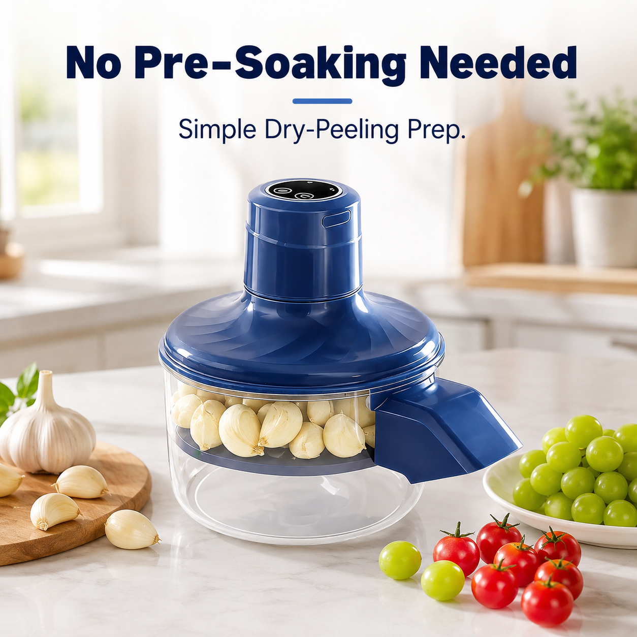 🧄 Electric Automatic Garlic & Fruit Peeler Machine 🍇
