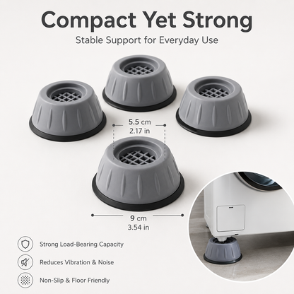 🌟 Anti-Vibration Appliance Foot Pads – Lift, Stabilize & Protect Your Floors