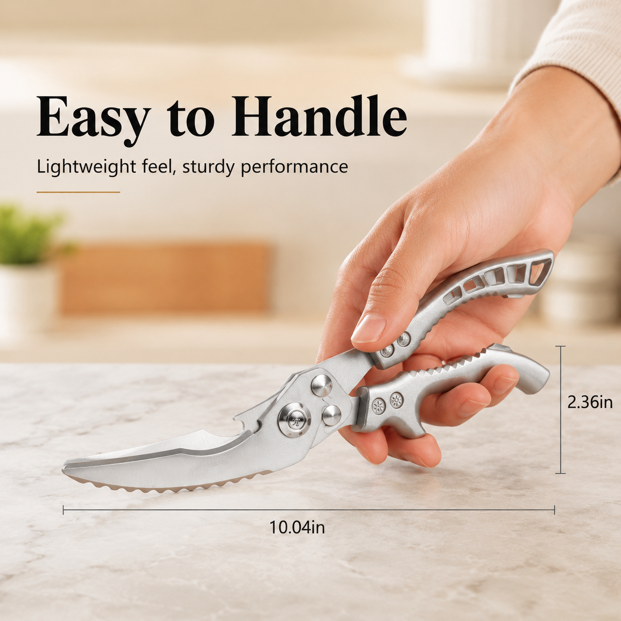 🔥 Multifunction Kitchen Scissors with Fish Scale Scraper & Spring-Action Handle✨