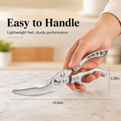 🔥 Multifunction Kitchen Scissors with Fish Scale Scraper & Spring-Action Handle✨
