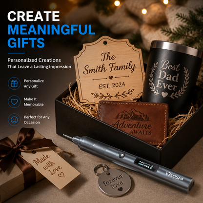 🖊️ Cordless Electric Engraving Pen Kit with 30 Bits and LED Light ⚡