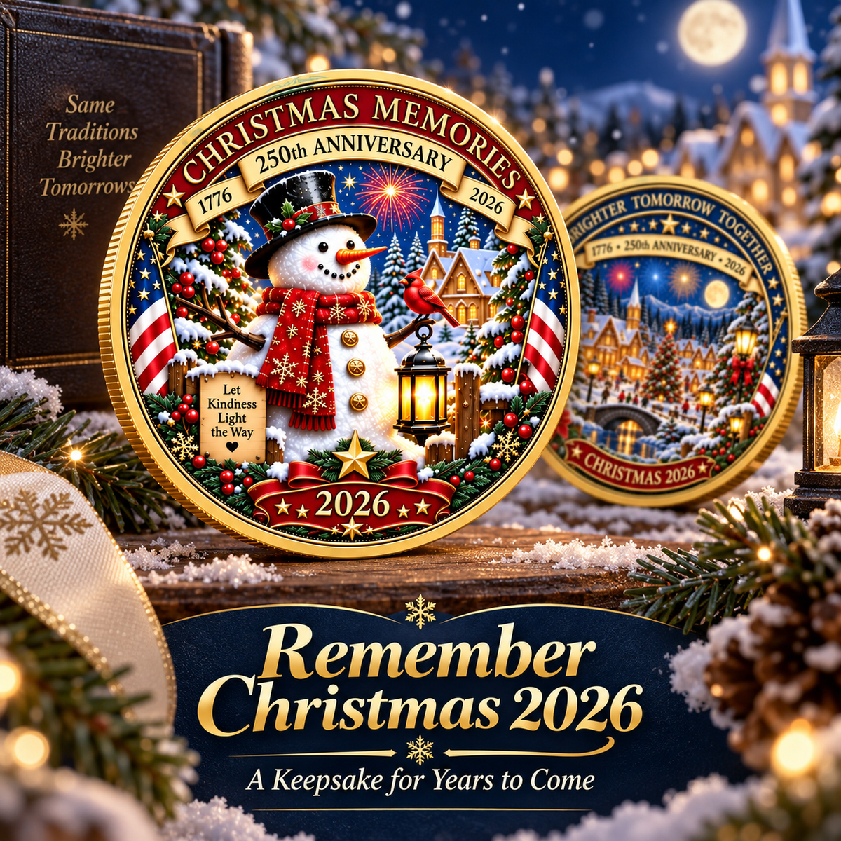 🎄 2026 Christmas 250th Anniversary Commemorative Collectible Keepsake ⭐