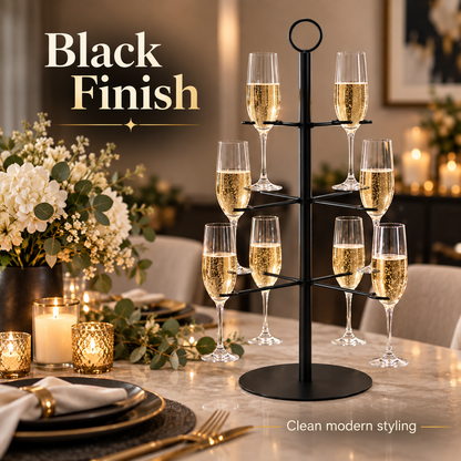 🥂 Multi-Tier Stemware Glassware Display Stand – DIY Tabletop Beverage Centerpiece ✨