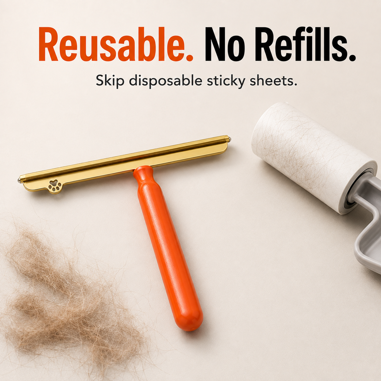🐾 Reusable Manual Pet Hair Scraper Tool for Car Mats & Carpets 🧹