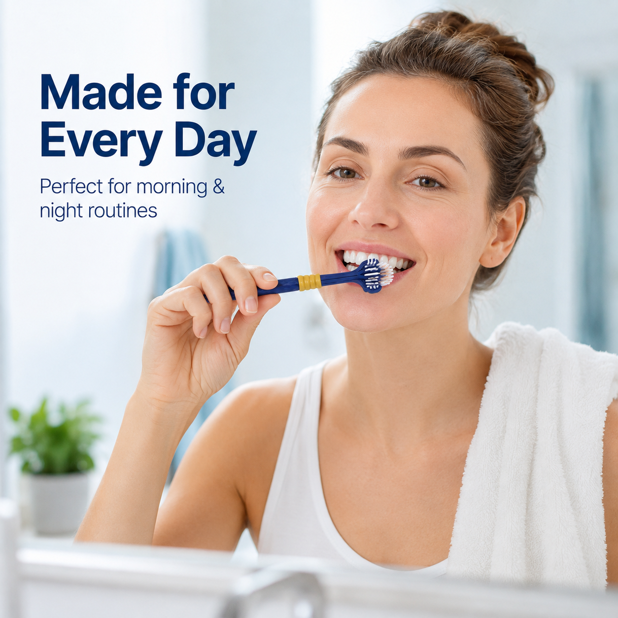 🪥 3-Sided Wrap-Around Manual Toothbrush with Tongue Scraper ✨