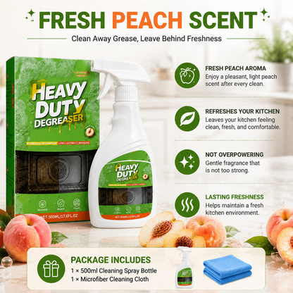 🏆 52K+ Sold | 🍑 Peach Kitchen Degreaser Foam Spray — Tough Grease Remover | 500ml