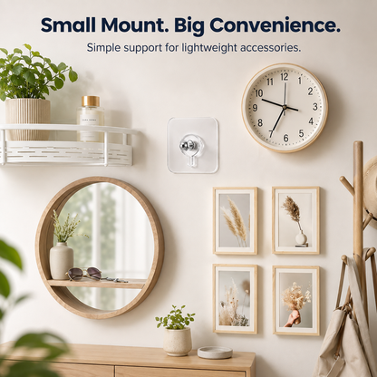 🔨 Self-Adhesive Threaded Wall Mount Screws for No-Drill Hanging 🔩