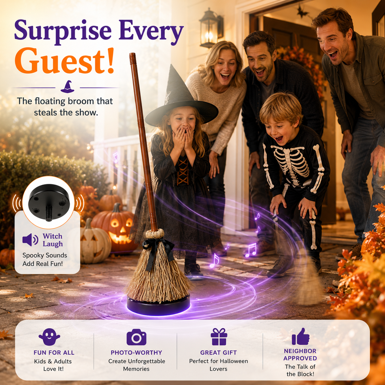 🎃 Halloween Sale 50% OFF |🧹 Magic Floating Witch Broom™ 🧙‍♀️ Animated Sound-Activated Decor