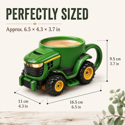 🚜 3D Sculpted Farm Tractor Novelty Mug – Rustic Harvester Coffee Cup 🌾