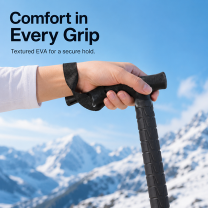 ⛰️ Telescopic Hiking Staff Anti Shock Walking Pole with Emergency Glass Breaker 🥾