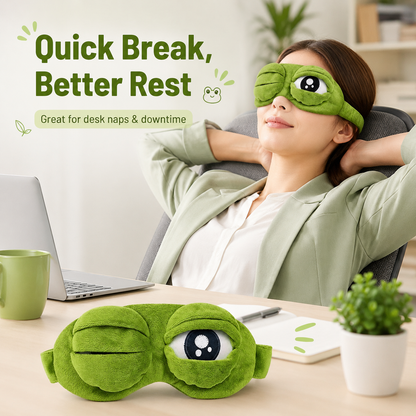 🐸Plush Comfort 3D Sad Frog Sleep Mask