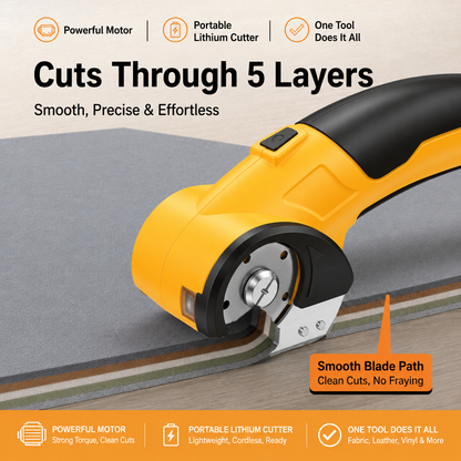 🔒 Official Certified |✂️ Effortless Rechargeable Power Scissors & Rotary Cutter 🔋