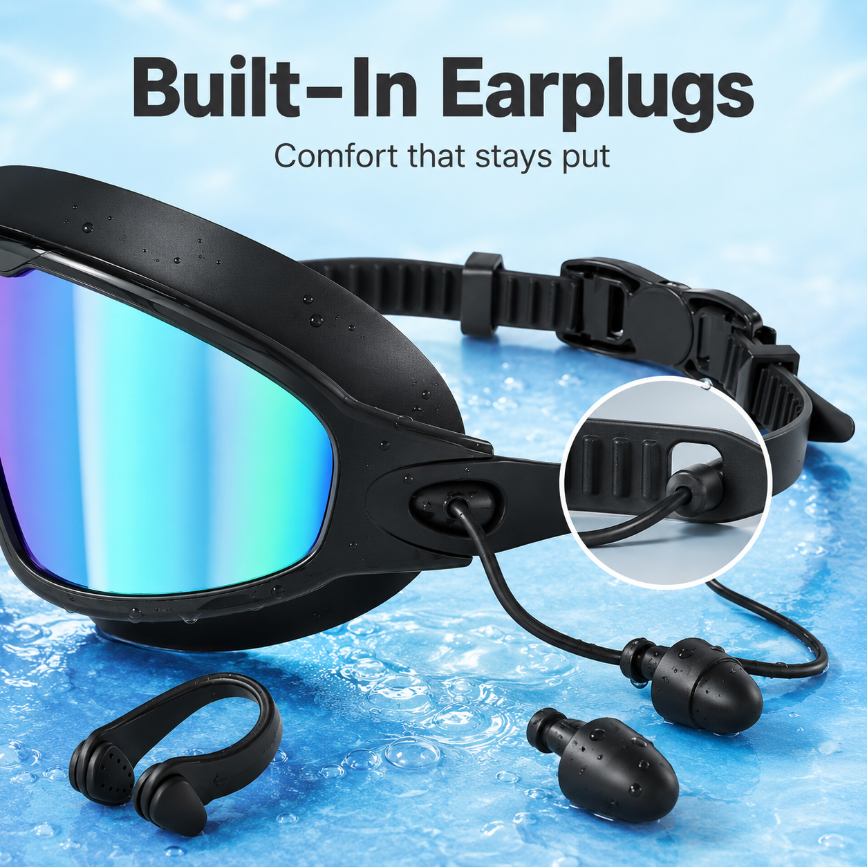 🌊 Anti-Fog UV400 Swim Goggles – No-Leak Wide View Comfort for Adults 🏊‍♂️✨