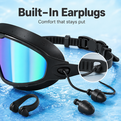 🌊 Anti-Fog UV400 Swim Goggles – No-Leak Wide View Comfort for Adults 🏊‍♂️✨