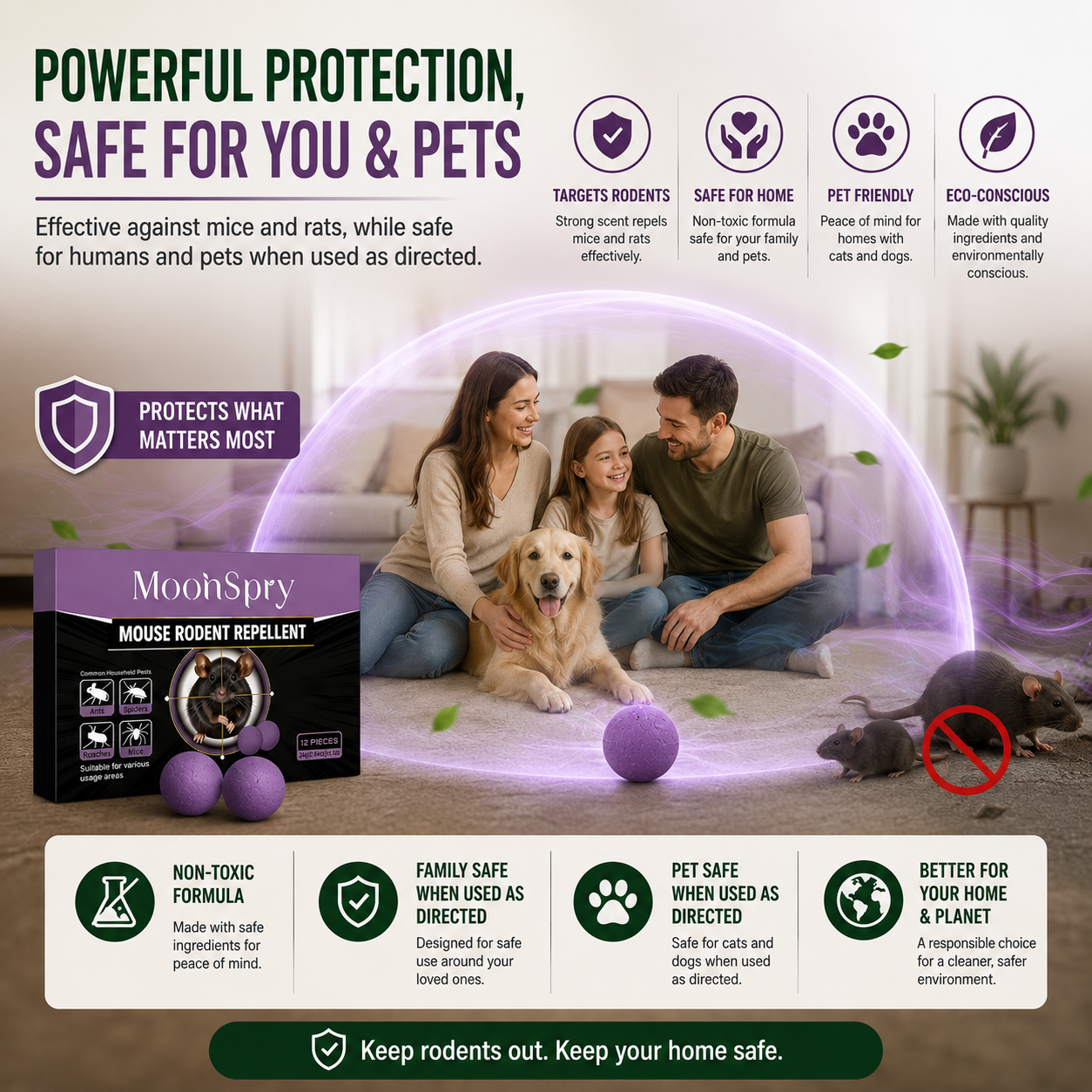 🚫🐭 Natural Rodent Repellent Balls | Keep Mice Away Before They Move In 🌿