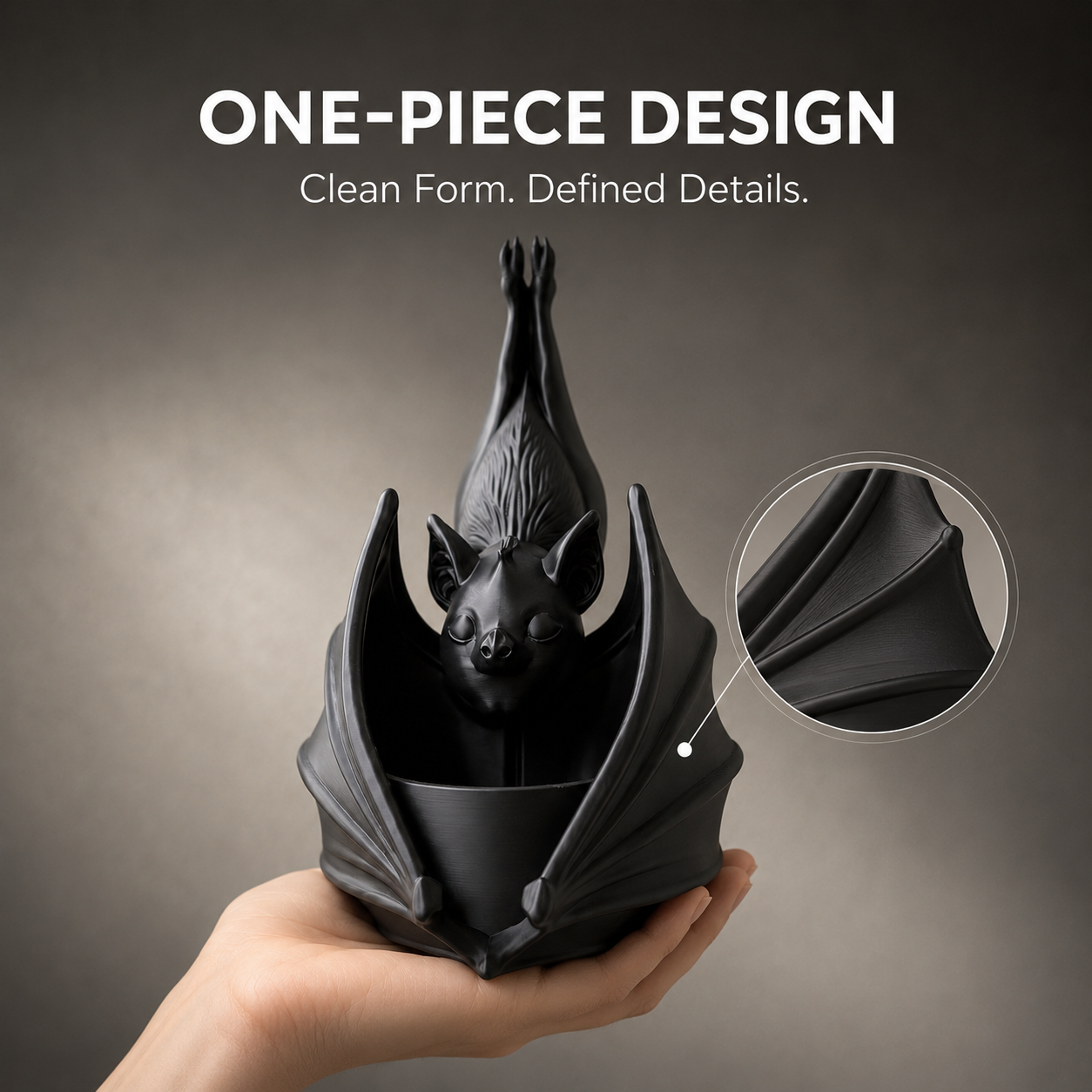 🦇 Sculpted Gothic Bat Wall Hanging Planter & Succulent Holder 🌿