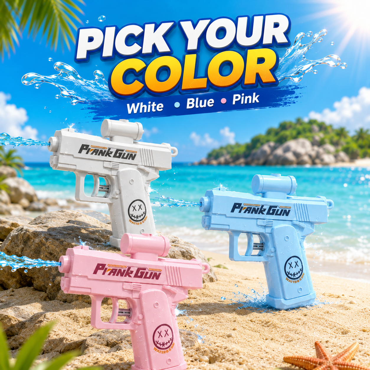 💦 Long-Range Trick Water Blaster – 8M Summer Spray Toy 🎯