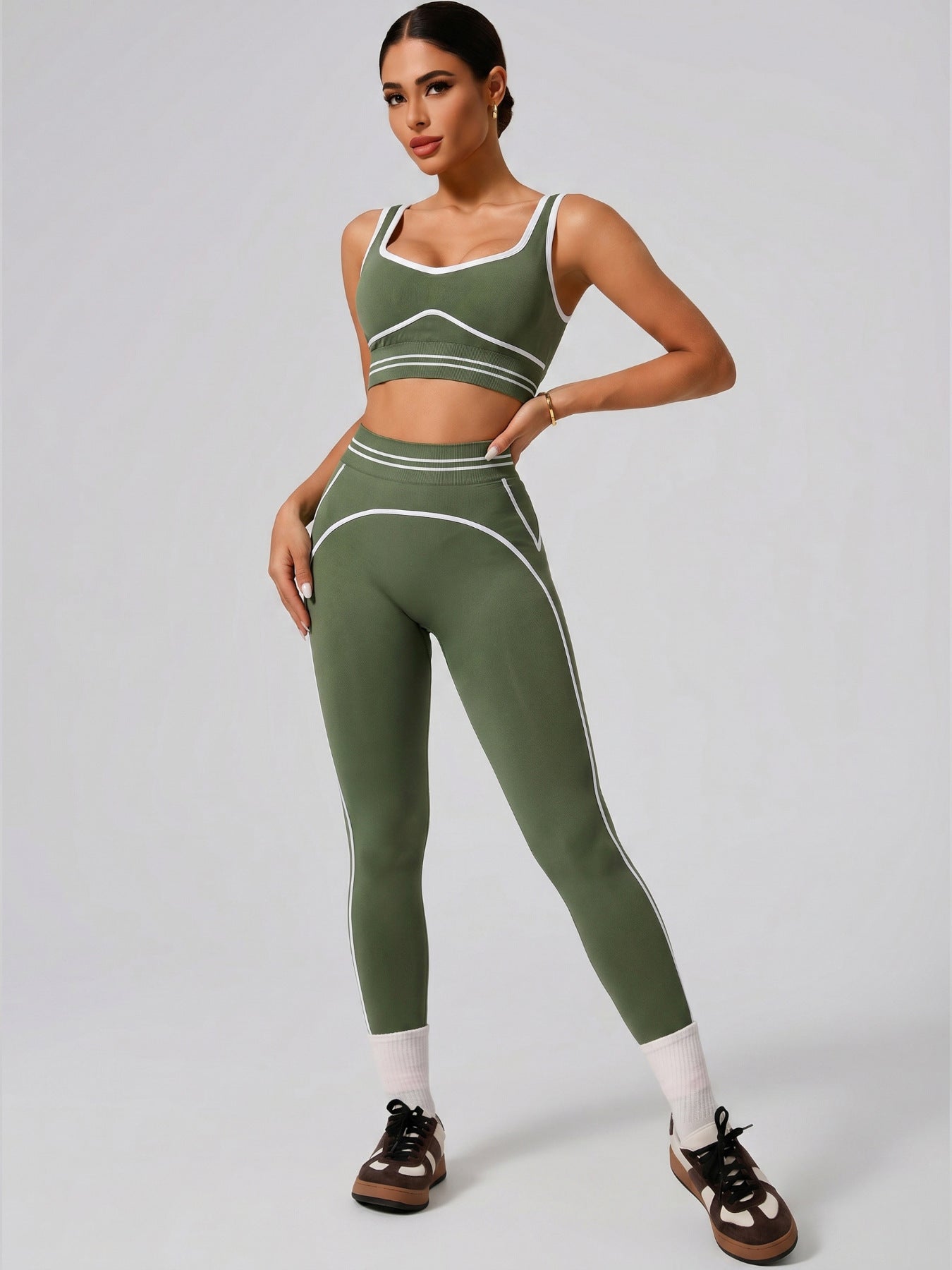 💗 Sculpt Seamless High-Waist Set | Butt Lift Gym Outfit ✨ | Squat Proof Workout Wear