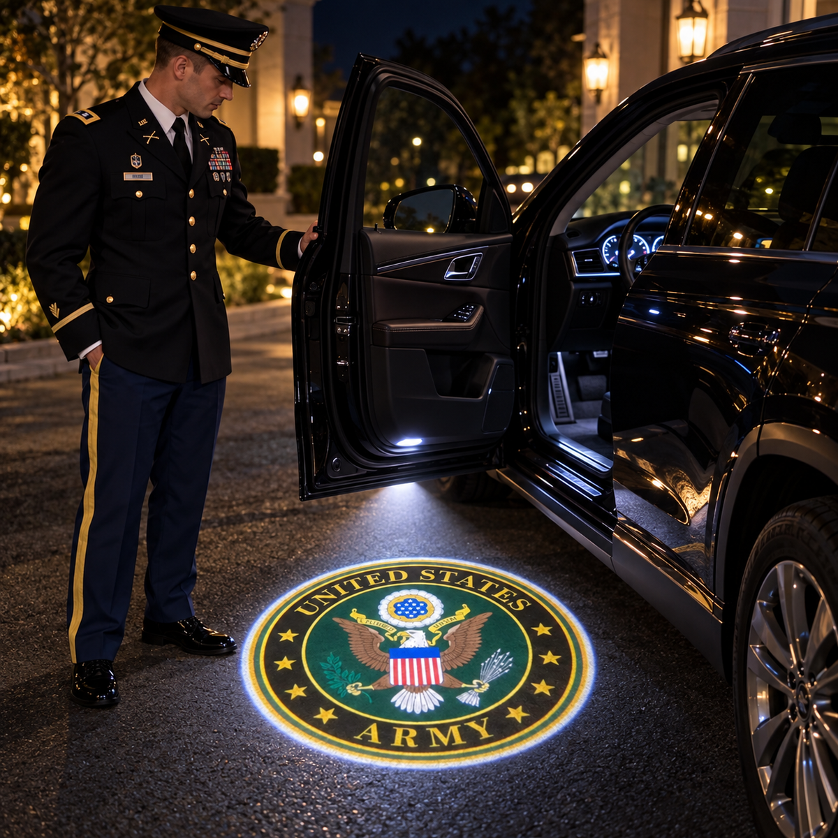 🚗🎖️ Military Honor Car Door Projection Light