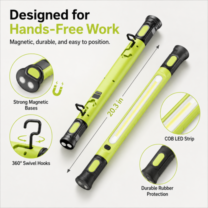 🔦 3000LM Magnetic LED Work Light – Rechargeable & Hands-Free