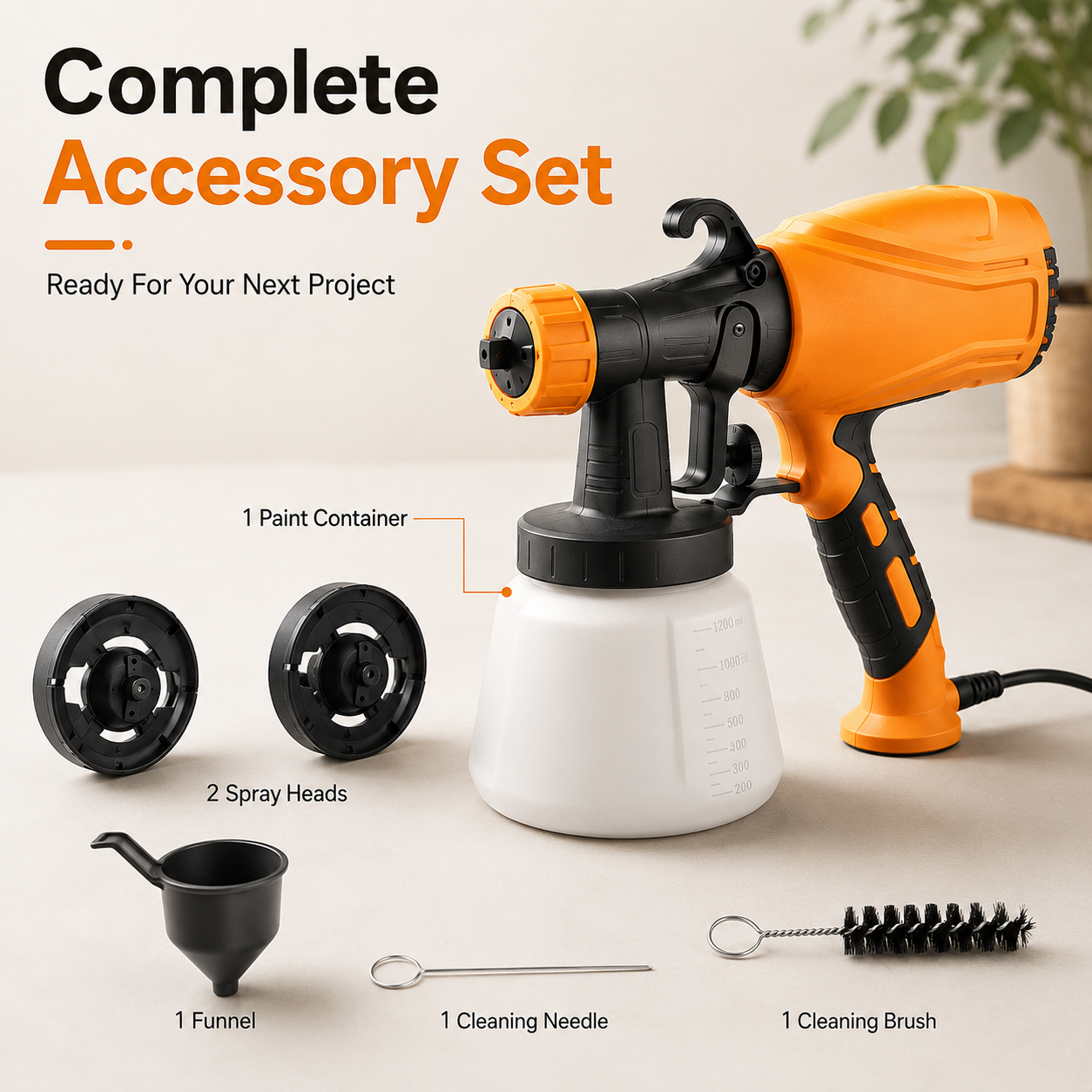 🚚 Free Shipping ！⚡ 700W Electric Paint Sprayer 🎨