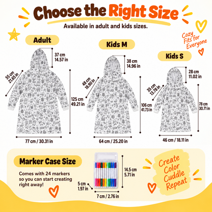 ✨ Wear Your Own Artwork – Cozy Coloring Hoodie for Kids & Adults