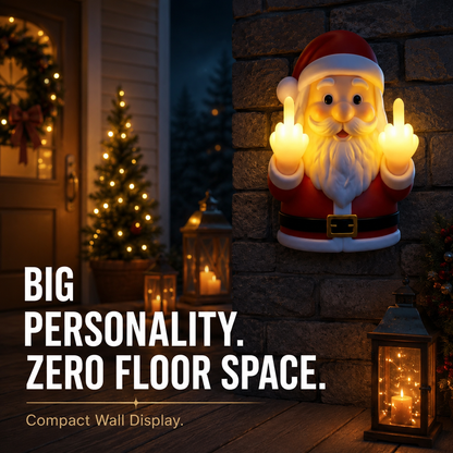 🎅 Cheeky Lighted Santa Wall Decor – Funny Holiday Humor 💡