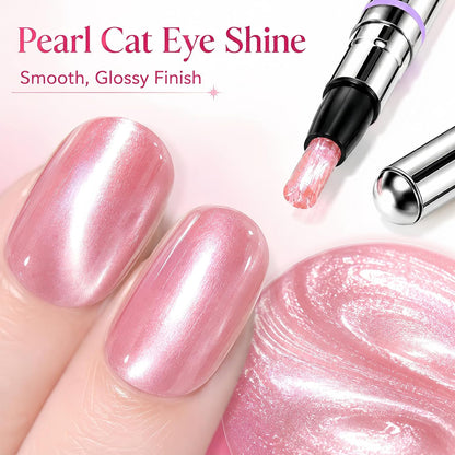 💅 2-in-1 Velvet Cat Eye Gel Nail Pen – Magnetic Shimmer Effect ✨
