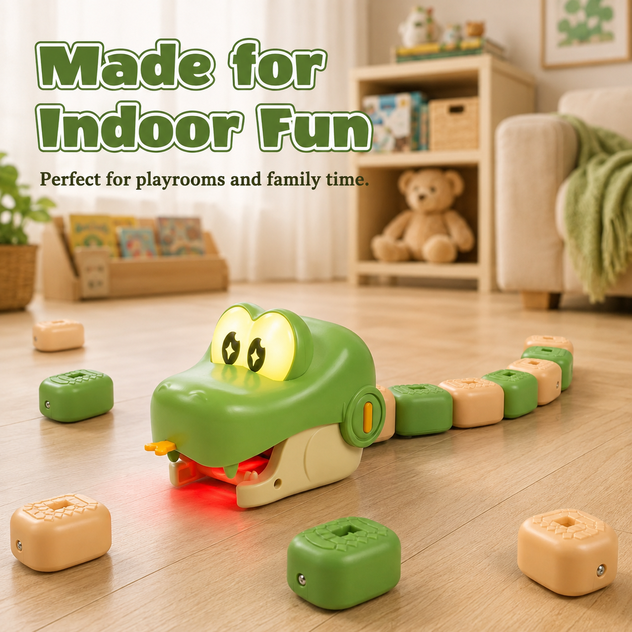 🐊 RC Crocodile Magnetic Block Collecting Car Toy Set 🎮