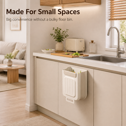 🗑️ Collapsible Hanging Kitchen Trash Can for Cabinet Doors (11L) ♻️