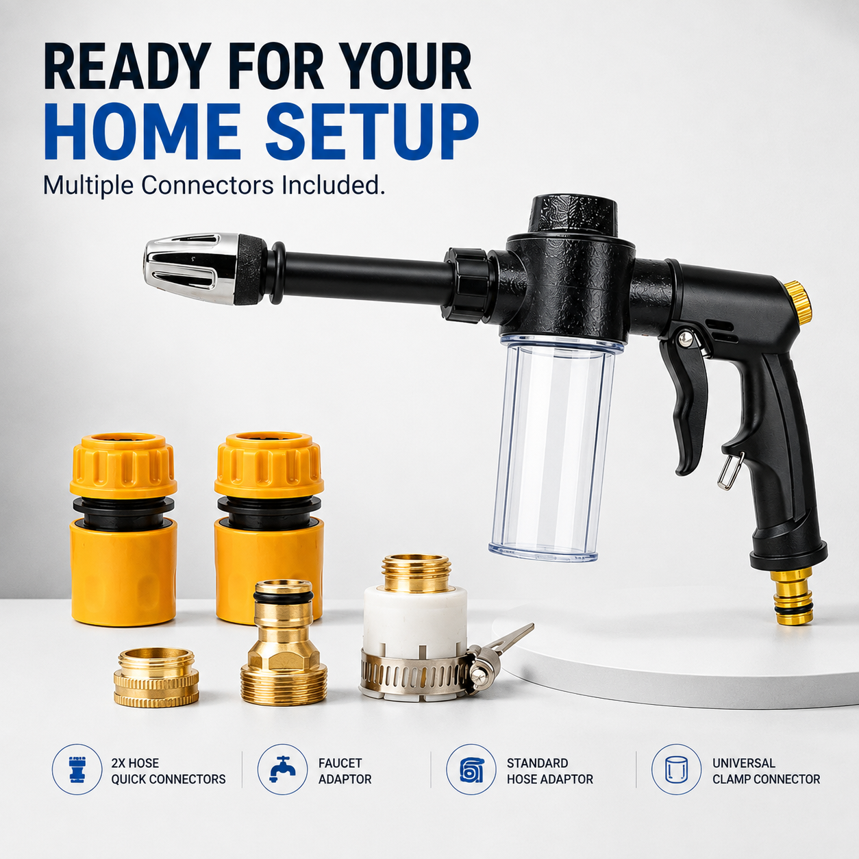 🚗 Multi-Function Car Wash Foam Spray Gun – 2-in-1 Hose Washer 💦