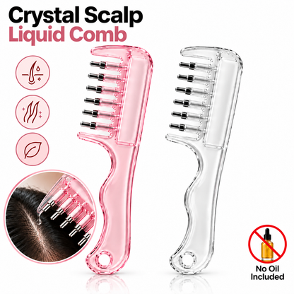 ✨ 2pcs Refillable Scalp Serum Applicator Comb – Mess-Free Rollerball Hair Oil & Scalp Care Tool