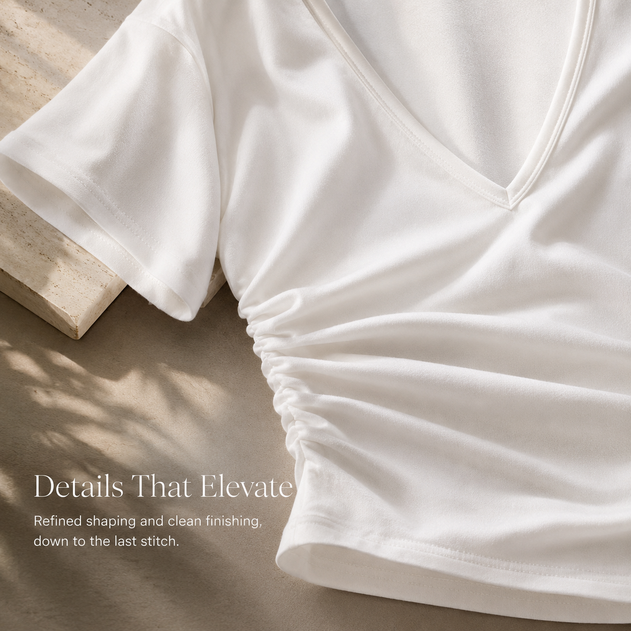 ✨ Effortless V-Neck Tee – Soft, Flattering & Chic for Every Outfit 🌸🛍️